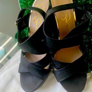 Jessica Simpson Black Wedge Size 11